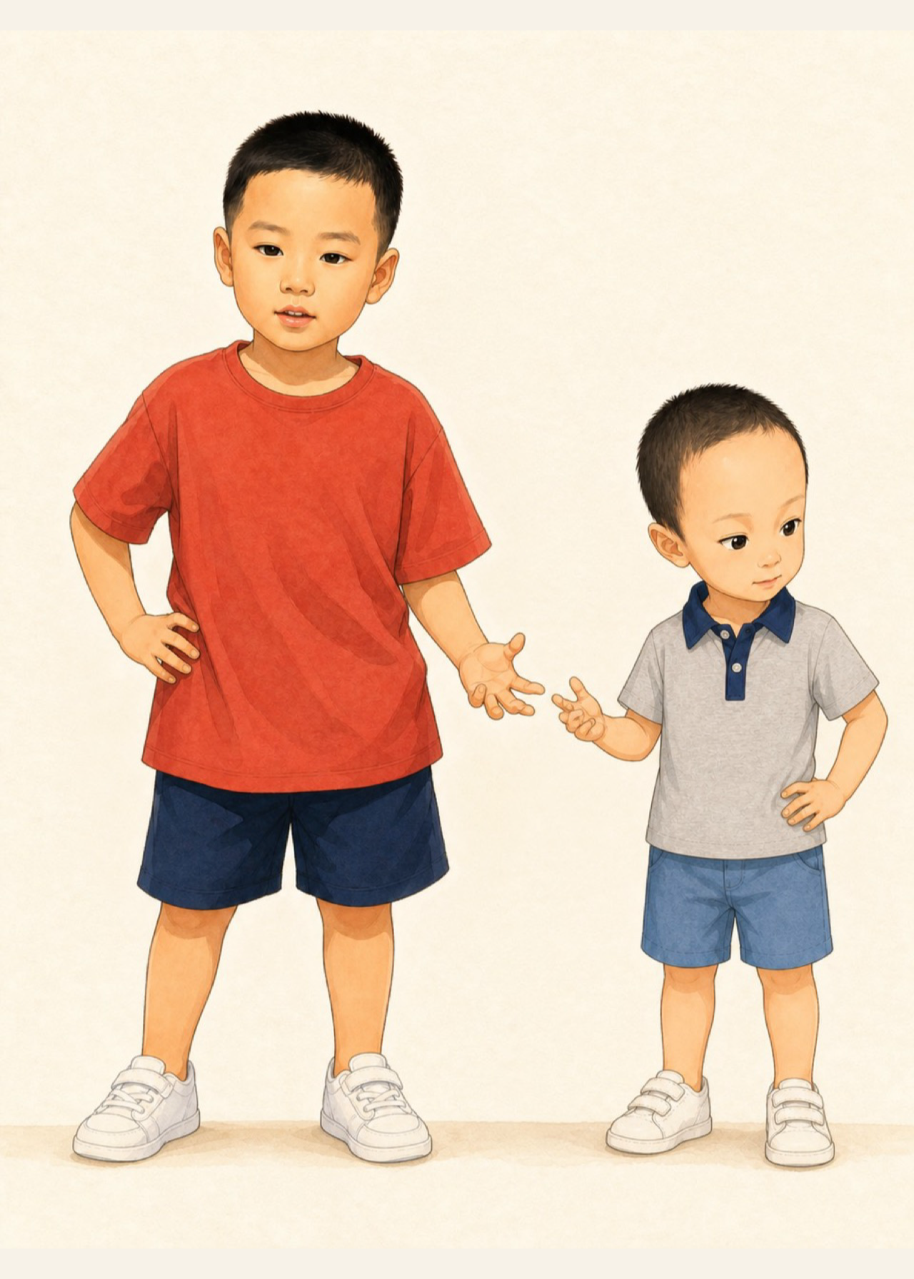 I2I source — user-supplied two-character illustration